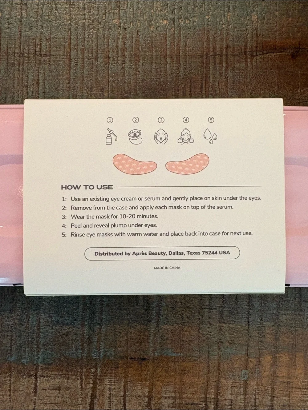 New APRES Active Beauty EVERLAST Reusable EYE MASKS in PINK CASE **HTF**